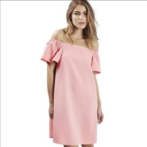 Top Shop off the shoulder blush dress